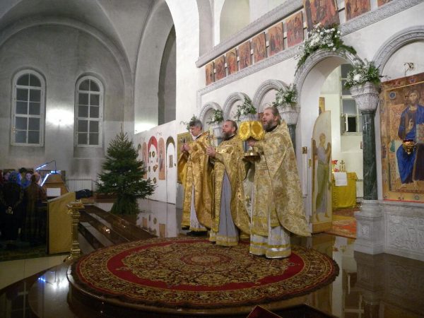 Праздник Рождества Христова в храме Василия Исповедника